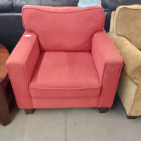 35"W Arm Chair in Red Fabric