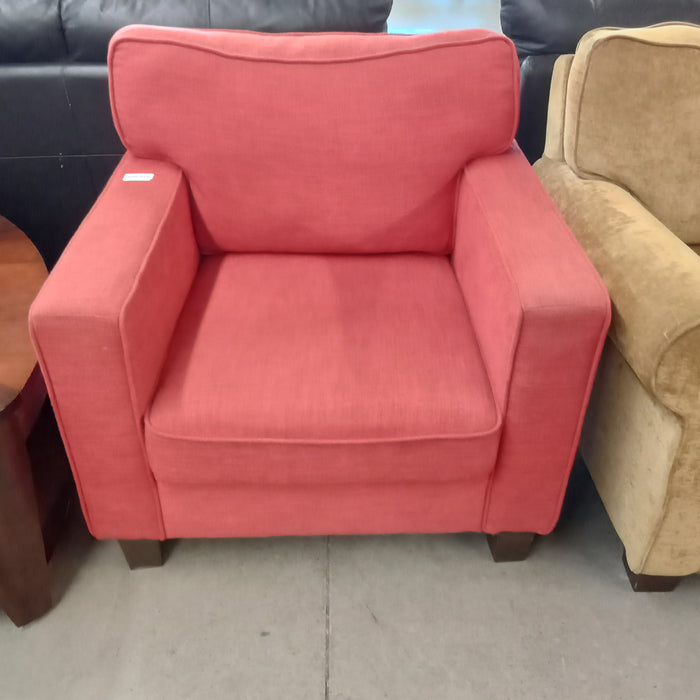 35"W Arm Chair in Red Fabric