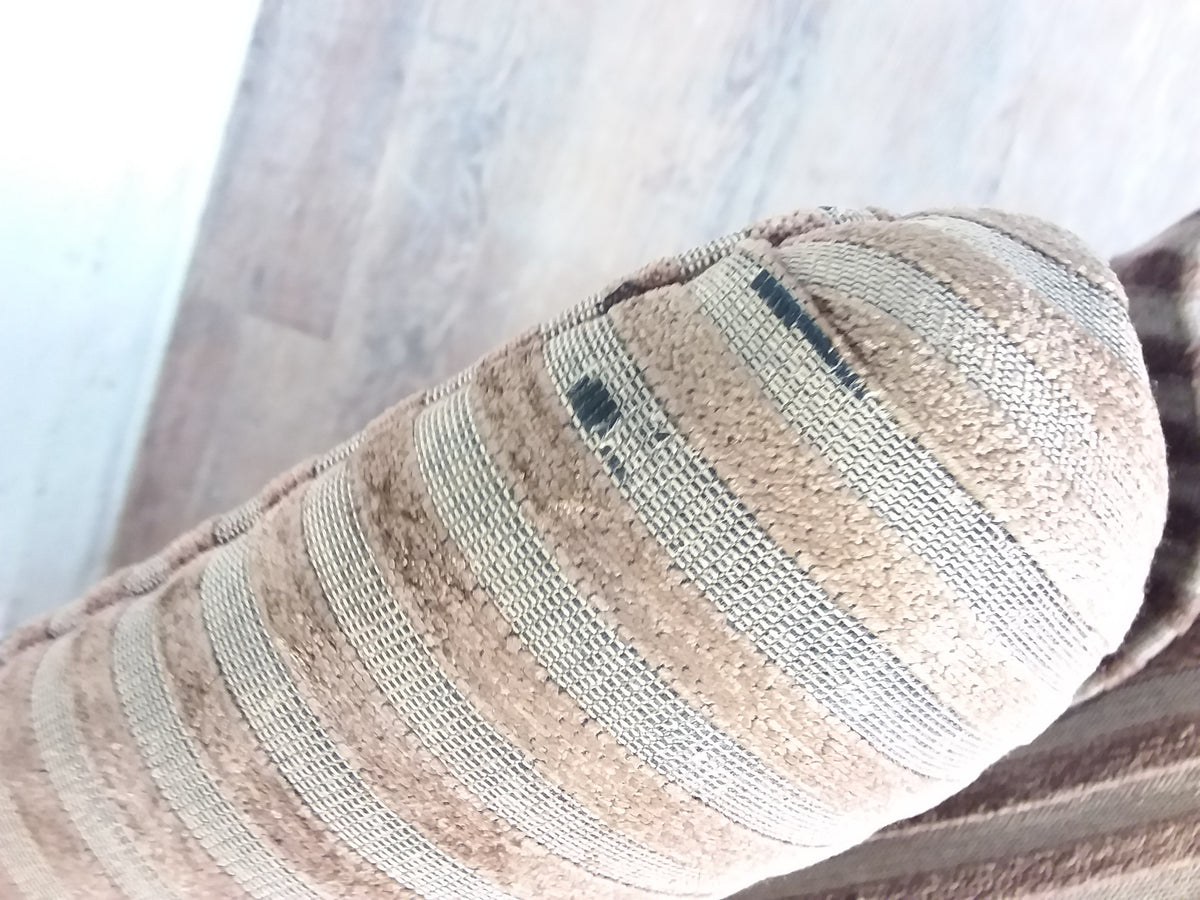 Brown Striped Armchair