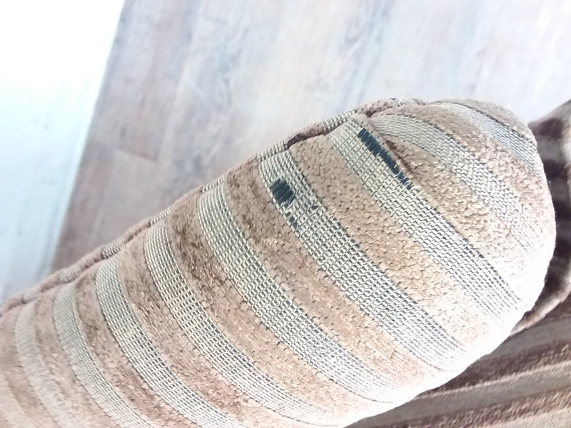 Brown Striped Armchair