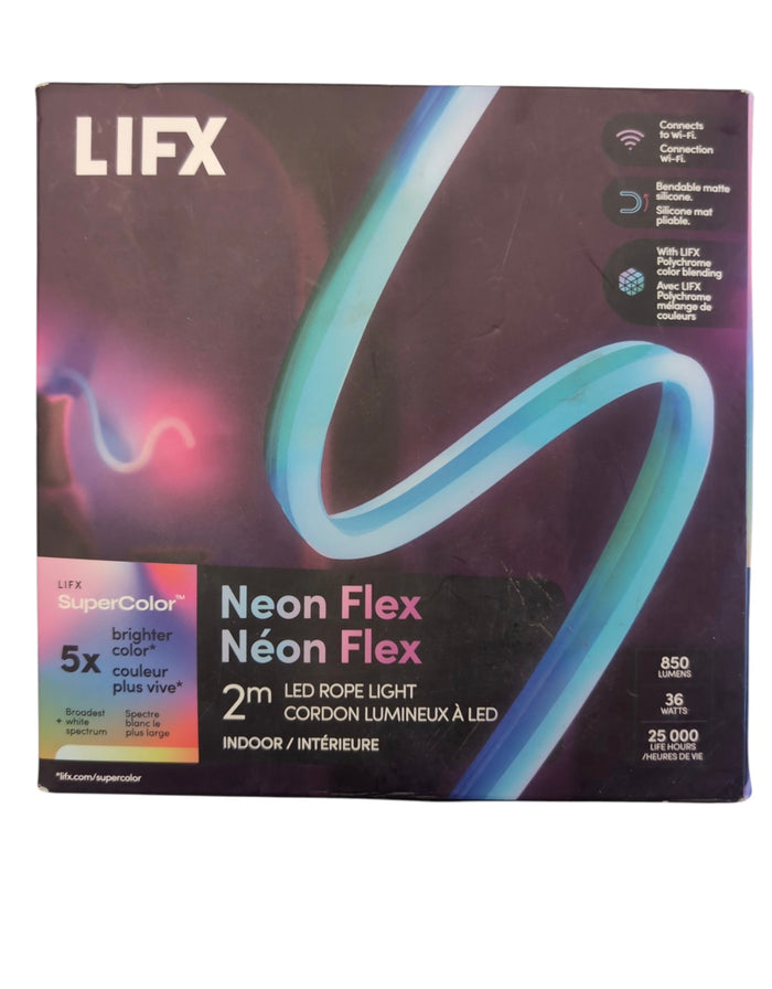 LIFX 2m Smart RGBW Wi-Fi Plugin Neon Flex Integrated LED Striplight