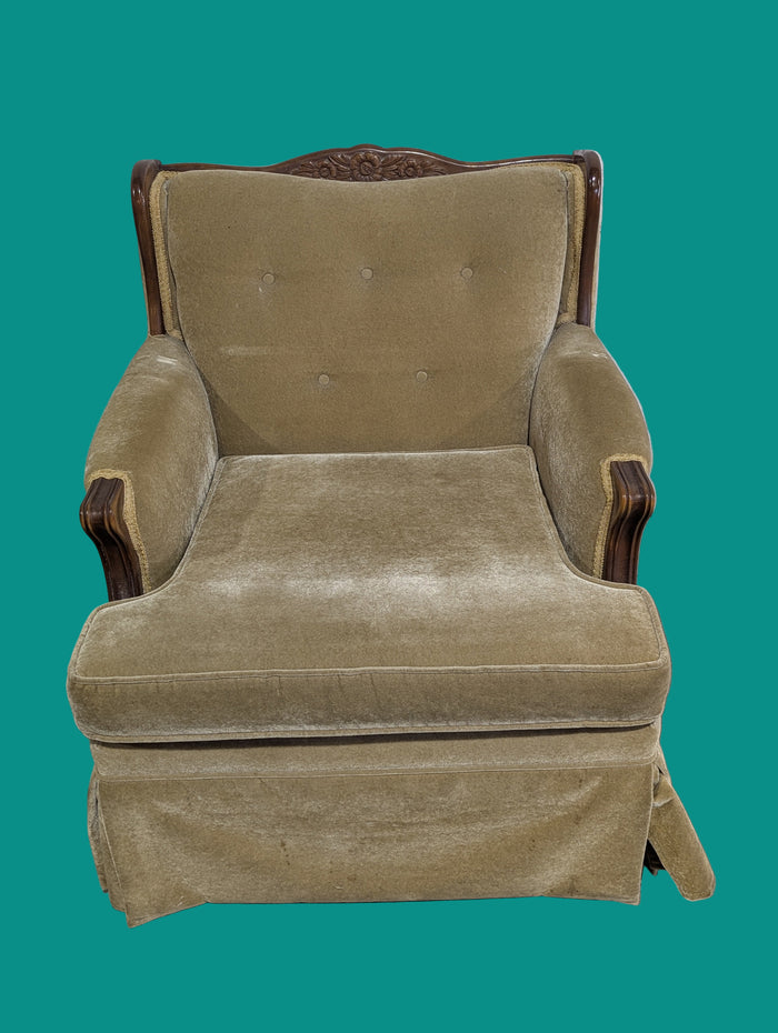 Green Regency Style Armchair