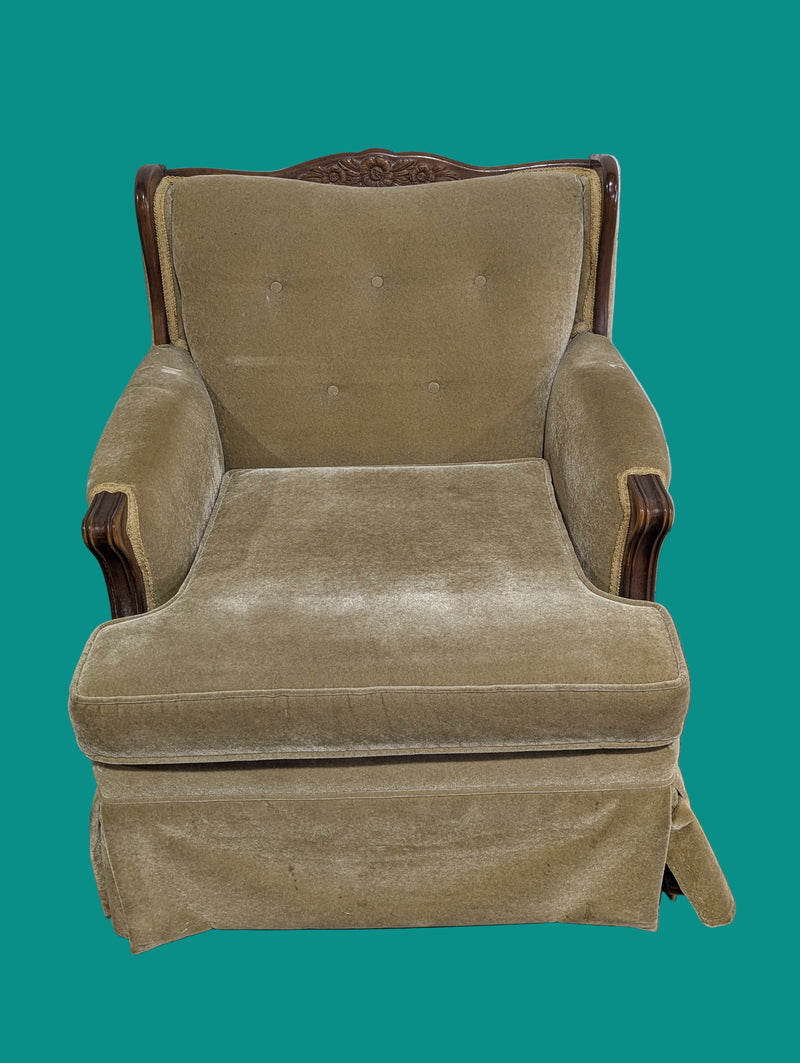 Green Regency Style Armchair