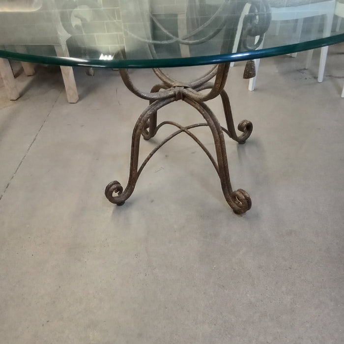 54"W Diameter Glass Dining Table