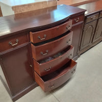 50"W Wooden Sideboard with Six Drawers