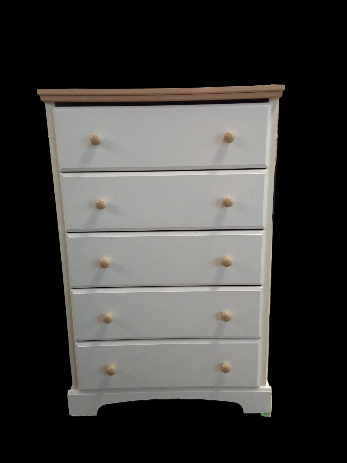 28"W 5-Drawer Dresser in White