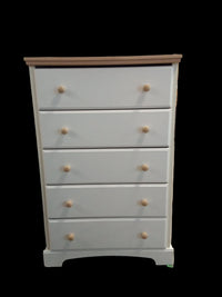 28"W 5-Drawer Dresser in White