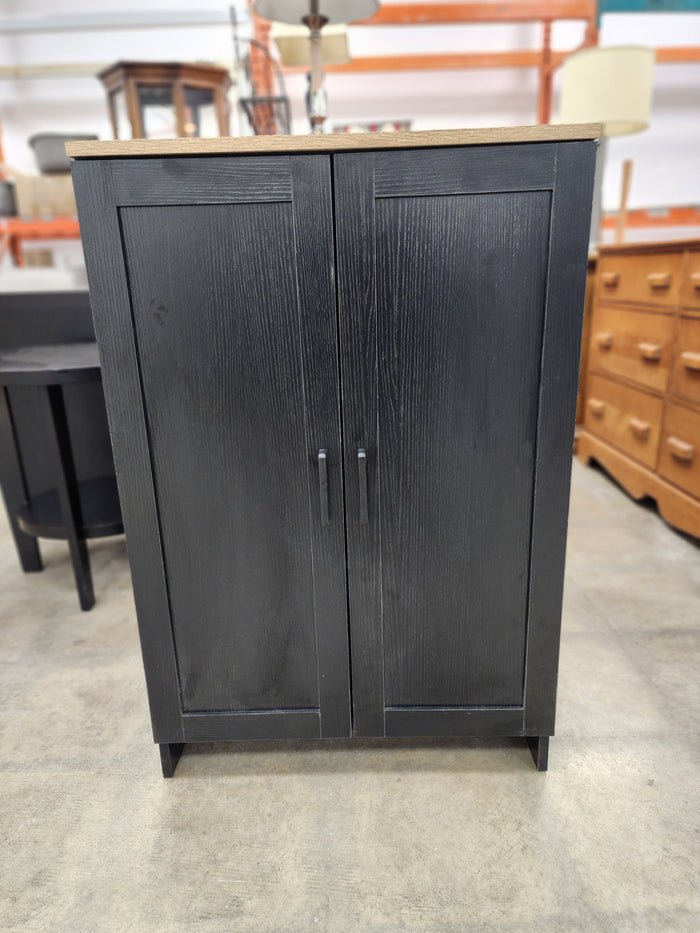 Black & Wood 2 Door Cabinet