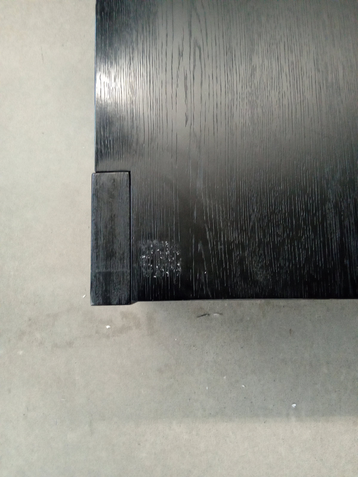 30"W Black Wood Table