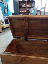 46"W Wood Bench with Storage