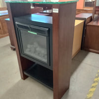 35.5"W electric Fireplace with Glass Mantle