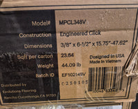 Malibu Wide Plank French Oak Crown 3/8" T x 6.5" W  Eng. Click Hardwood Flooring (23.64 sq.ft./case)