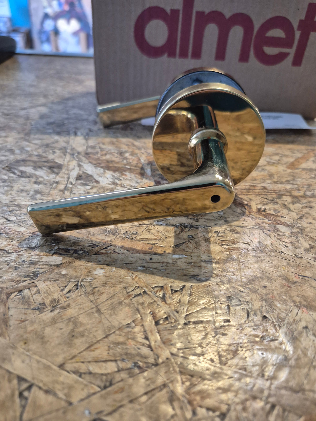 Almet Polished Brass Privacy Handle Set
