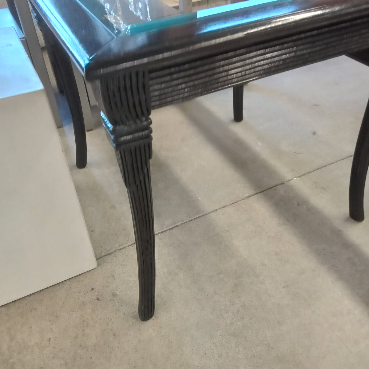 25.5"W Side Table with Glass Top