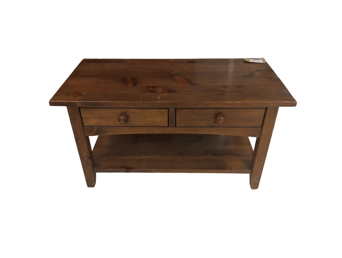Farmhouse Style Dark Pine Side Table