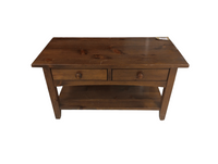 Farmhouse Style Dark Pine Side Table