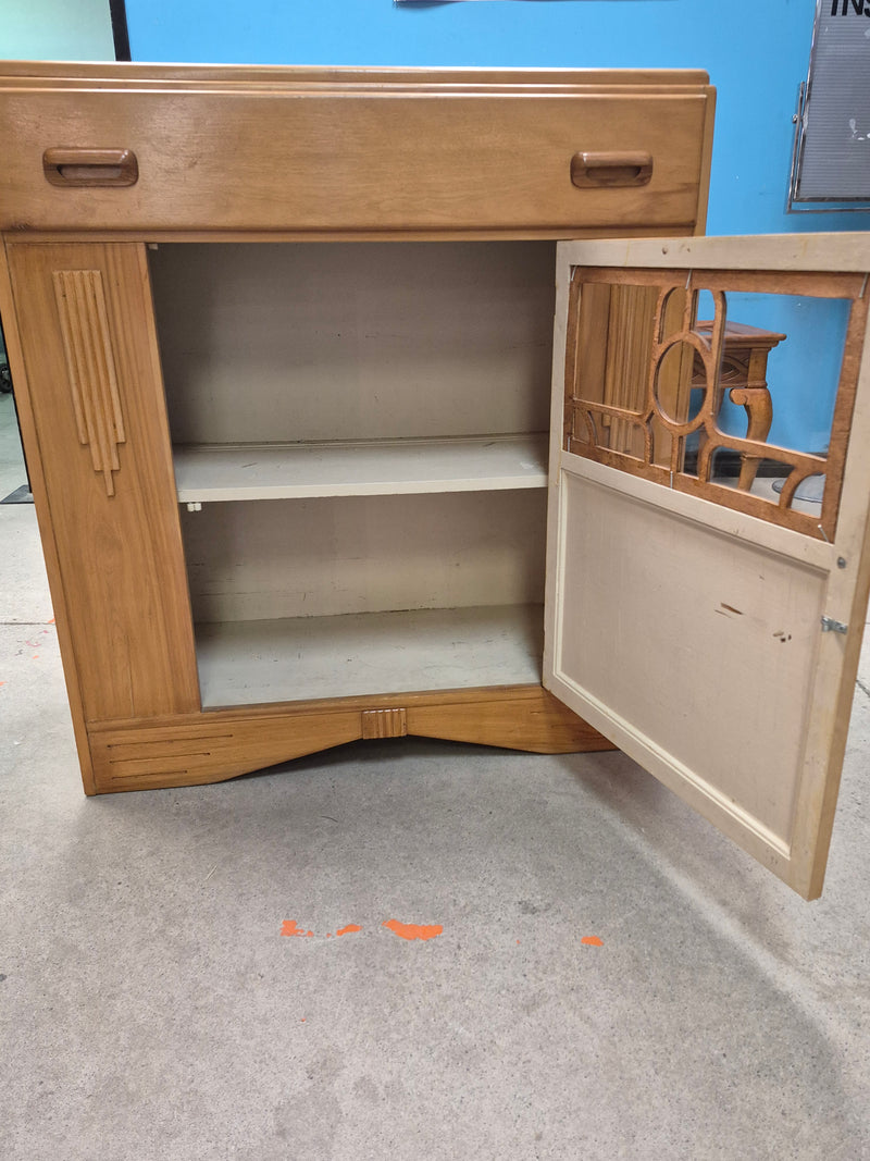 Art Nouveau-Style Wooden Cabinet