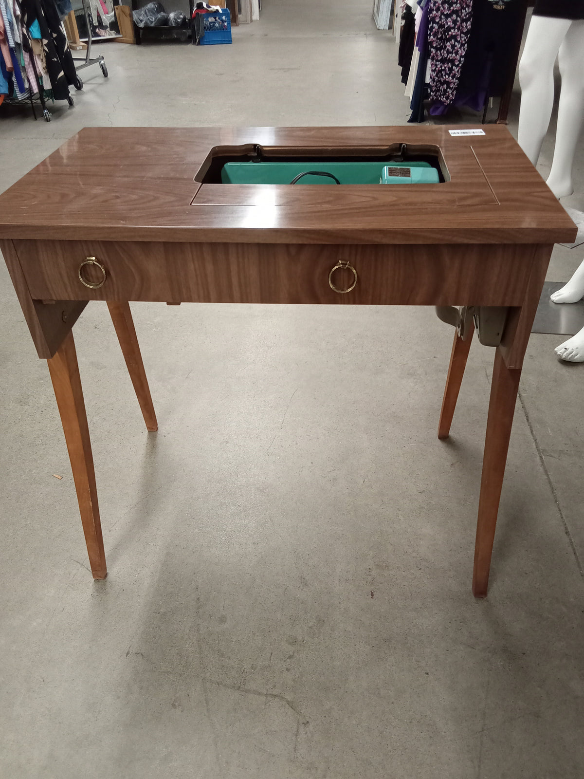 30"W Sewing Table with Built-In Sewing Machine