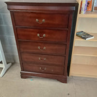 32.5"W 5-Drawer Dresser in Dark Wood