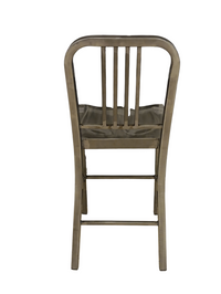 David Divani Gunmetal Silver Metal Counter Stool