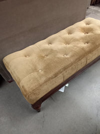 49"W Ottoman on Wooden Base