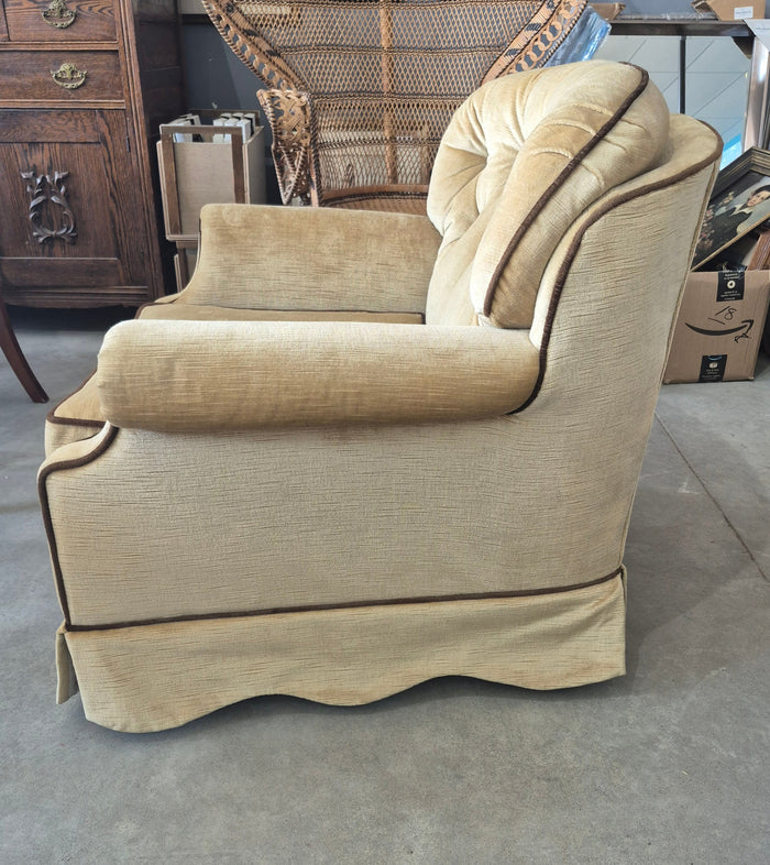 Vintage Tan Upholstered Chair