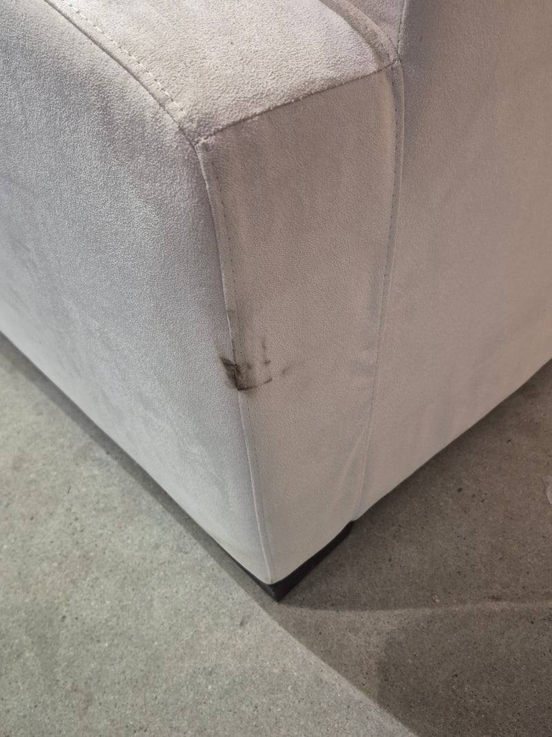 Natuzzi Light Cream Microfiber Sofa