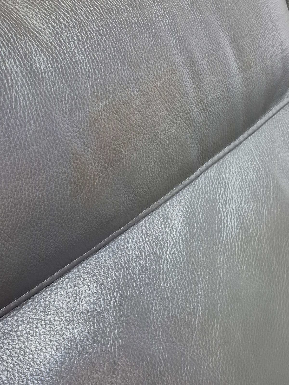Natuzzi Edition Grey Leather Sofa