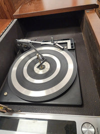 Dark Wood Stereo Console Record Player