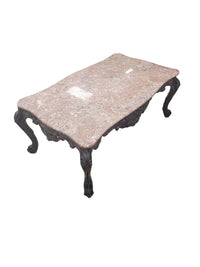 Ornate Marble-Top Coffee Table