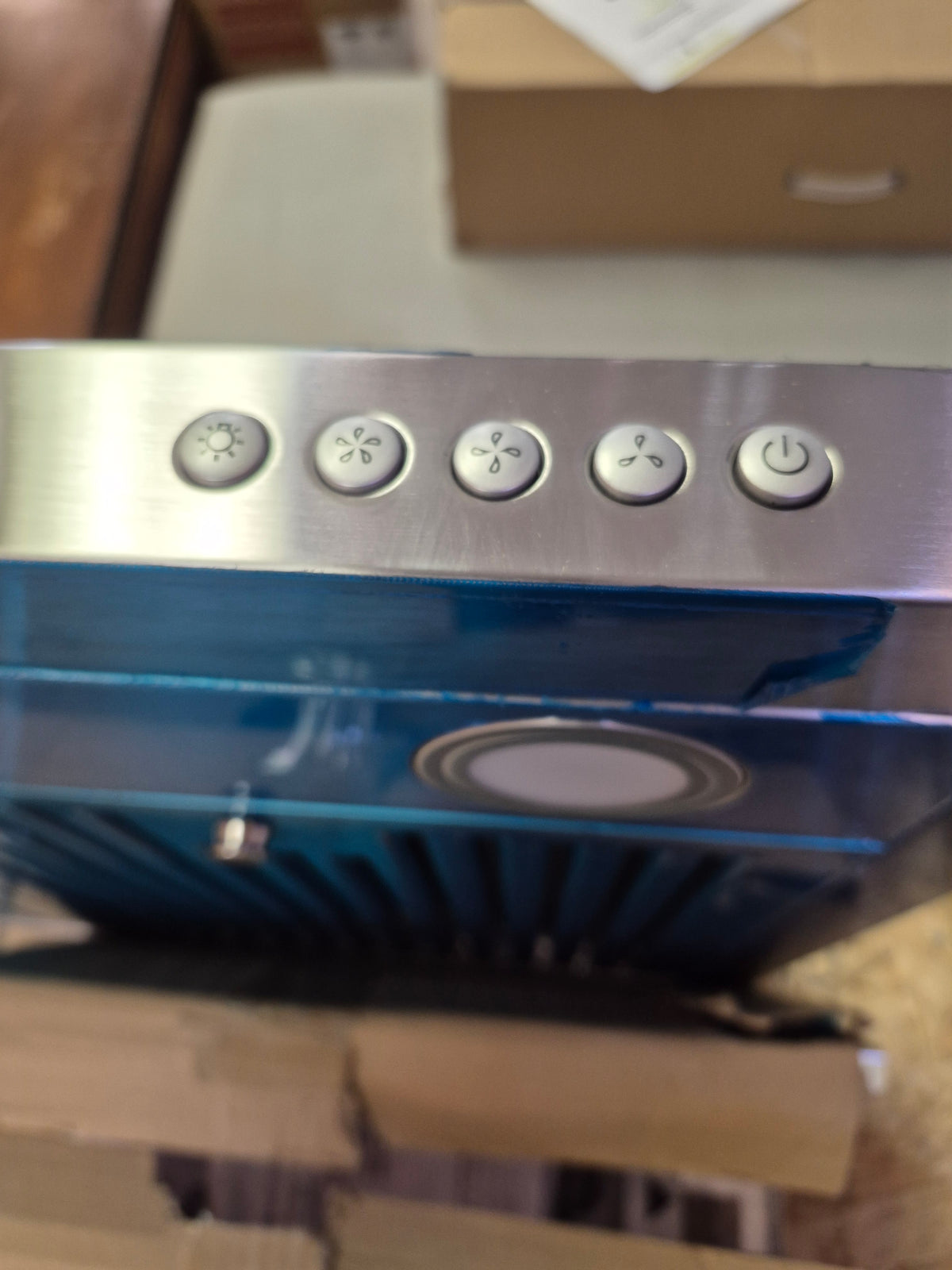 30" Vista Collection Ducted Wall Mount Range Hood, Button Controls, Stainless Steel