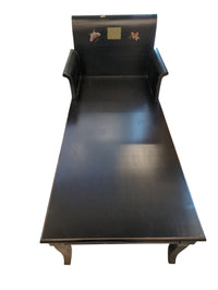 Black Chinese Script Lounger / Bench