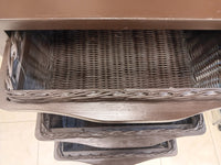 5-Basket Wicker Storage Cabinet