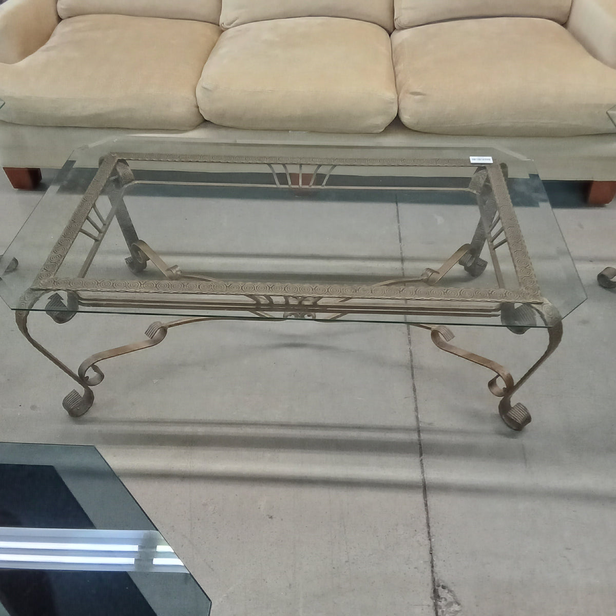 49"W Glass Coffee Table