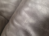 Dark Brown Leather Upholstered Armchair