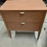 24"W Two Drawer Side Table with Power Outlet