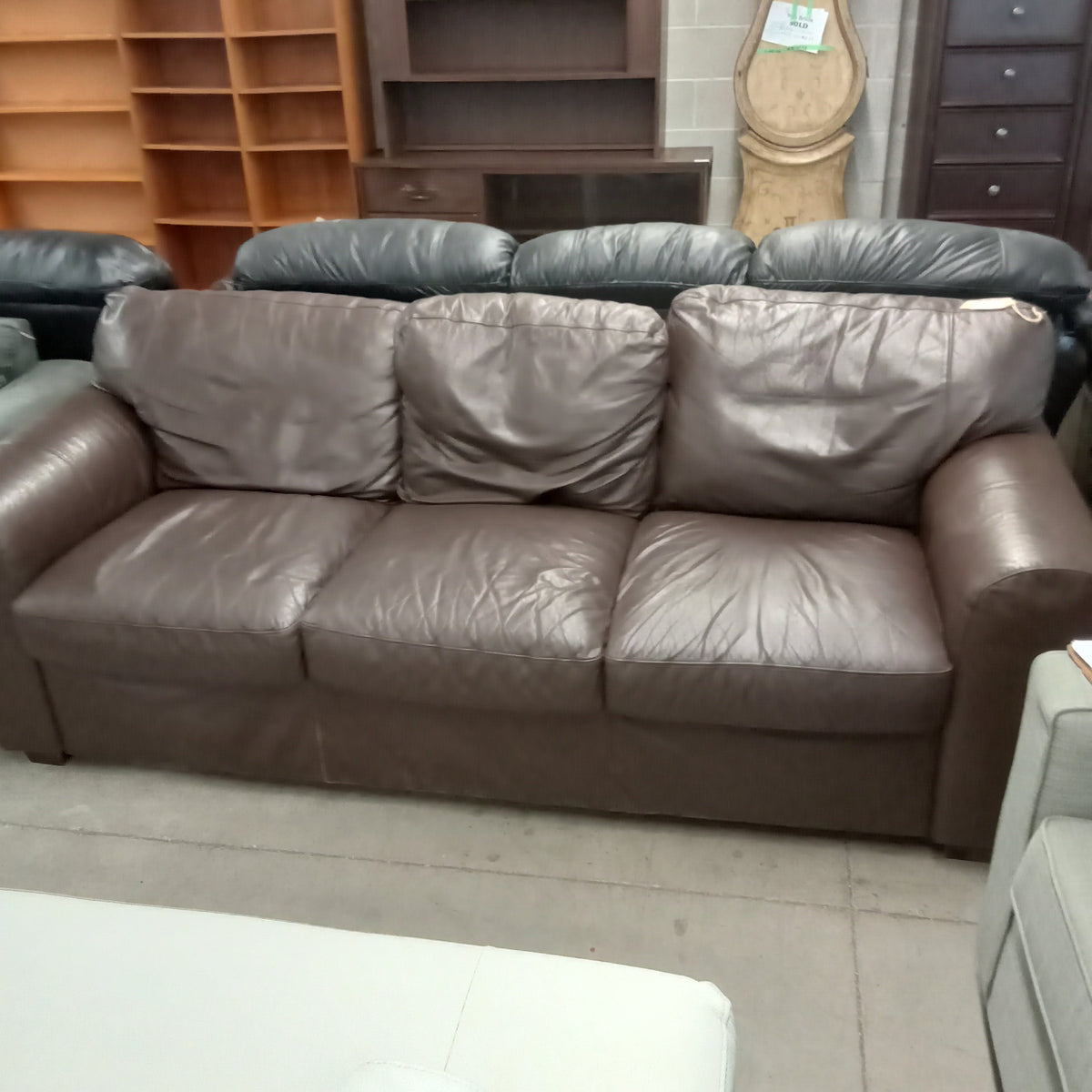 Faux Leather 3 Seater Sofa
