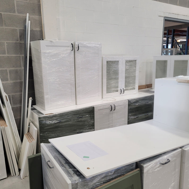 White and Green Kitchen