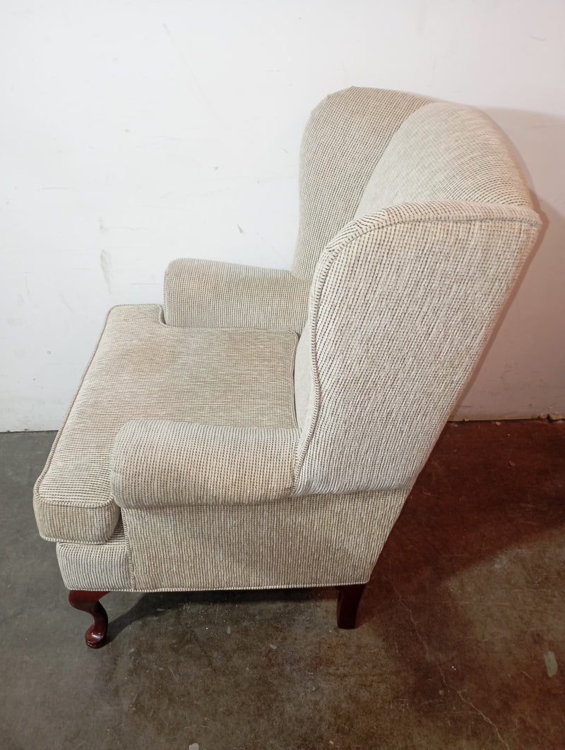 "Beige" Wingback Arm Chair