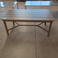 42.5"W Faux Wood Metal Coffee Table