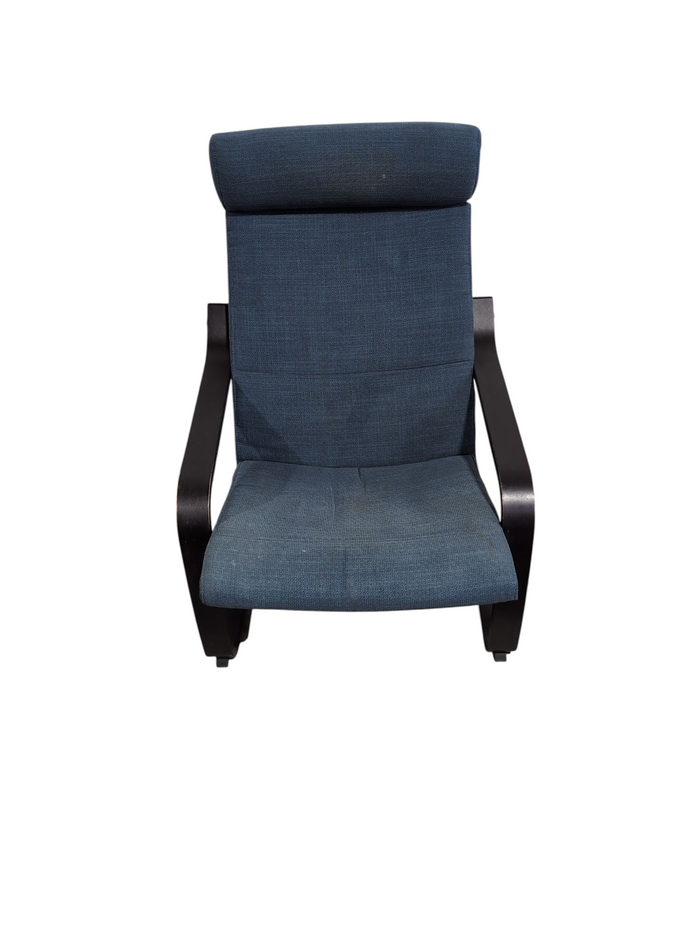 Blue Ikea POÄNG Armchair w/ Blue Footstool
