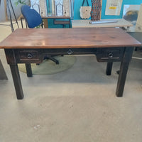 60"W Three Drawer Desk - Knotty Pine
