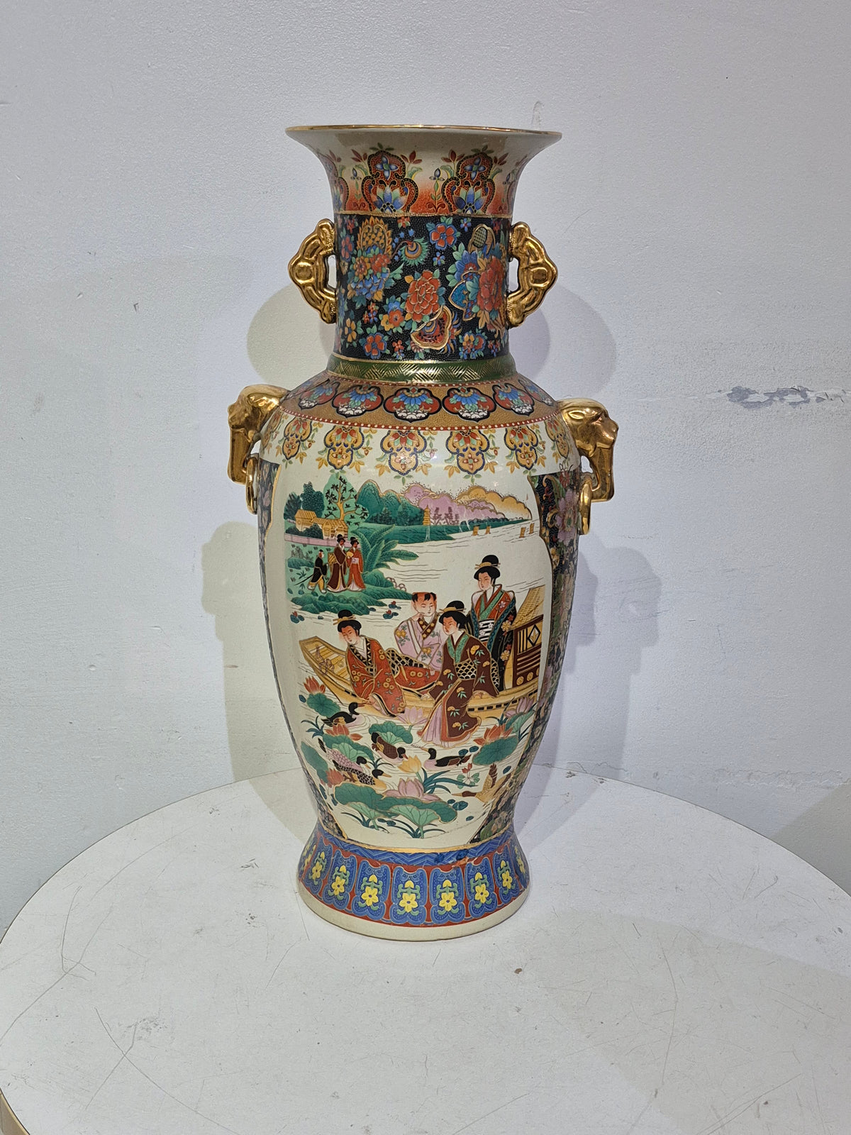 Vintage Japanese Themed Vase
