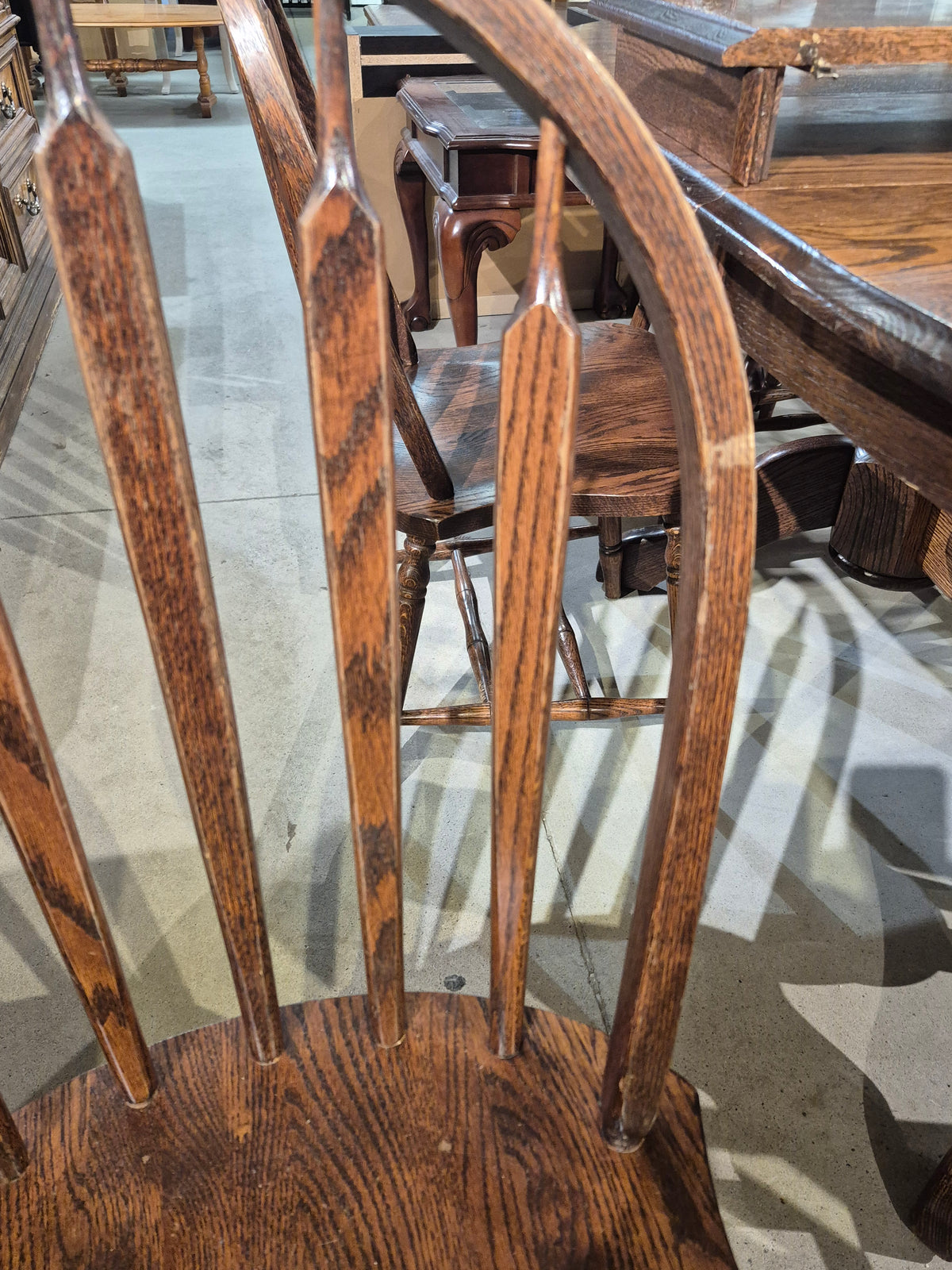 Solid Oak Dining Set w/6 chairs