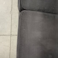 79"W Gray Fabric 3-Seat Sofa