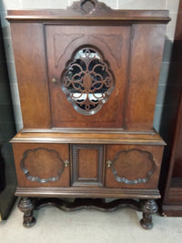 47"W Two-Piece Antique Cabinet