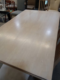 59"W Blonde Wood Dining Set with 4 Chairs