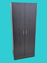 Black-Brown Two Door Wardrobe