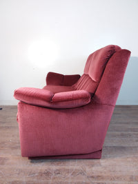 Red Fabric Dotted Loveseat
