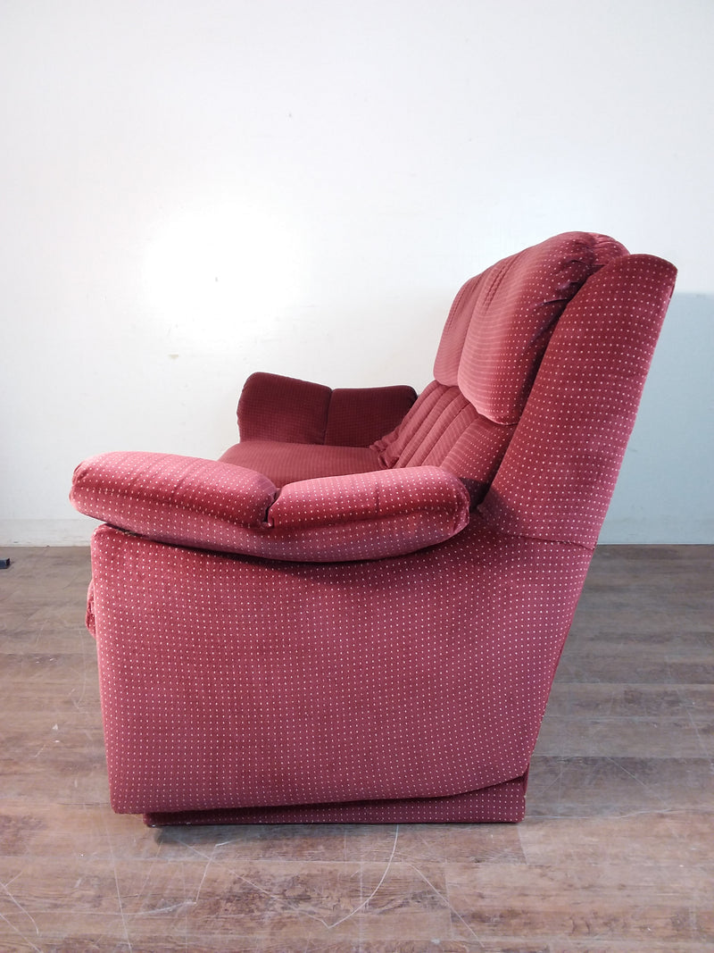 Red Fabric Dotted Loveseat